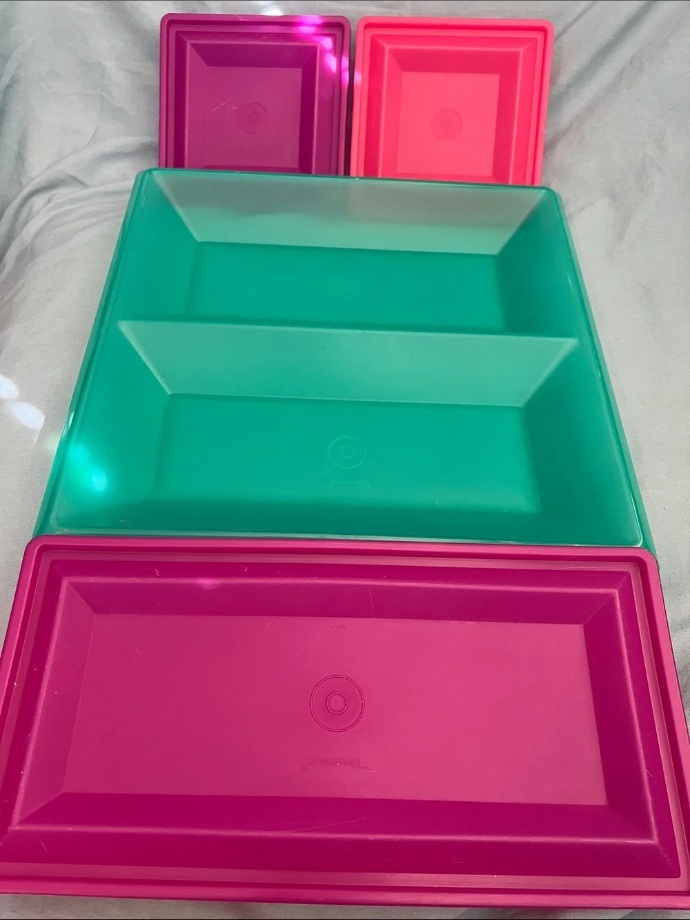 Vtg 90s Tupperware Calypso Get Togethers Buffet Serving Set